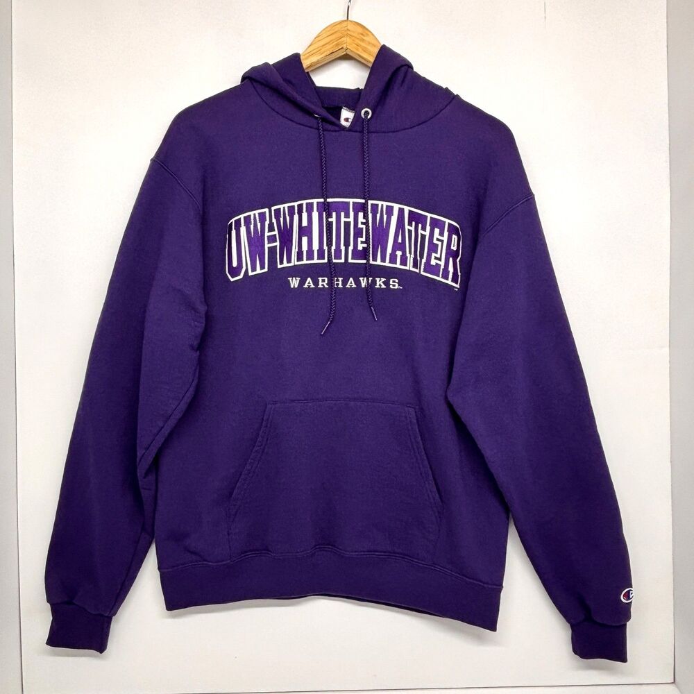 University of Wisconsin Whitewater Warhawks Champion Hoodie Sweatshirt Size Med